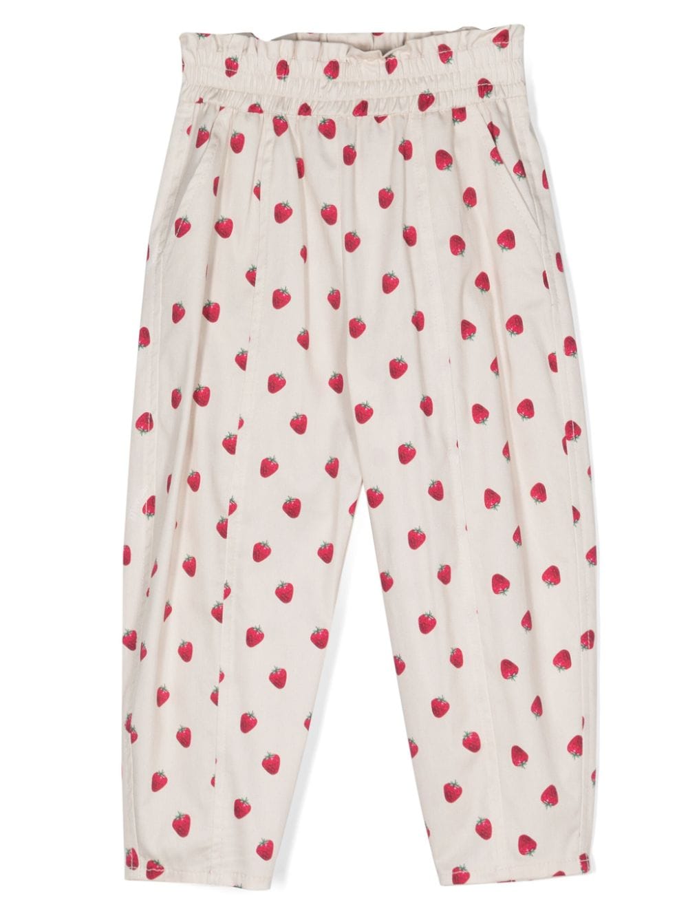 Monnalisa fruit-print tapered-leg trousers - Neutrals von Monnalisa