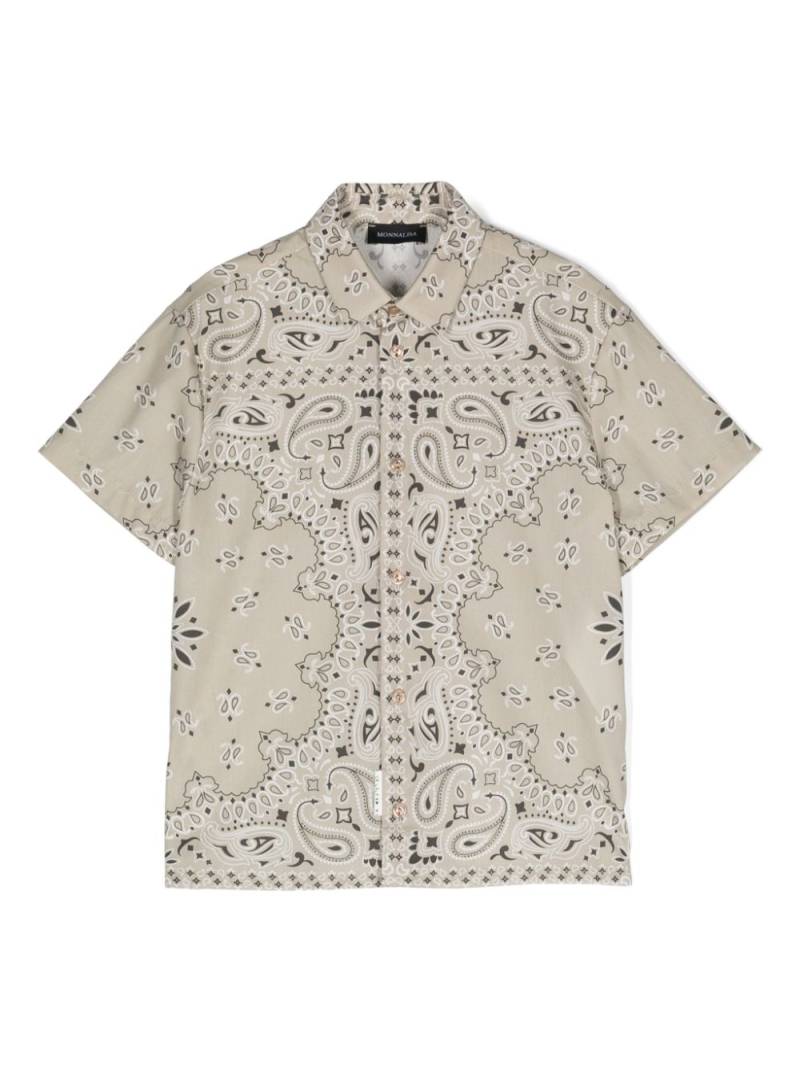 Monnalisa graphic-print cotton shirt - Neutrals von Monnalisa