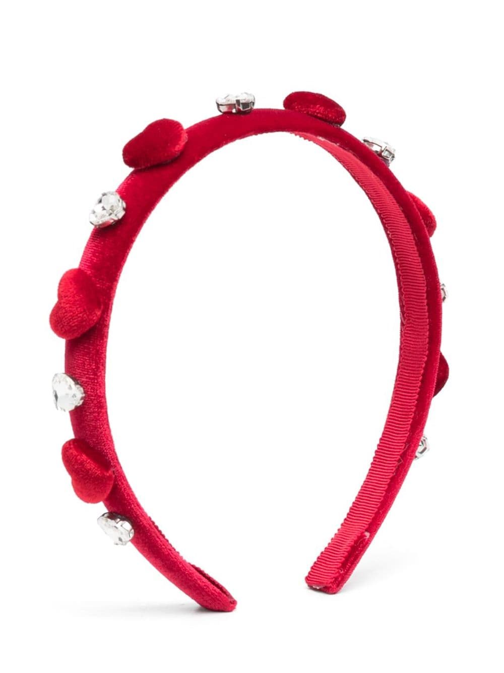 Monnalisa heart-motif headband - Red von Monnalisa