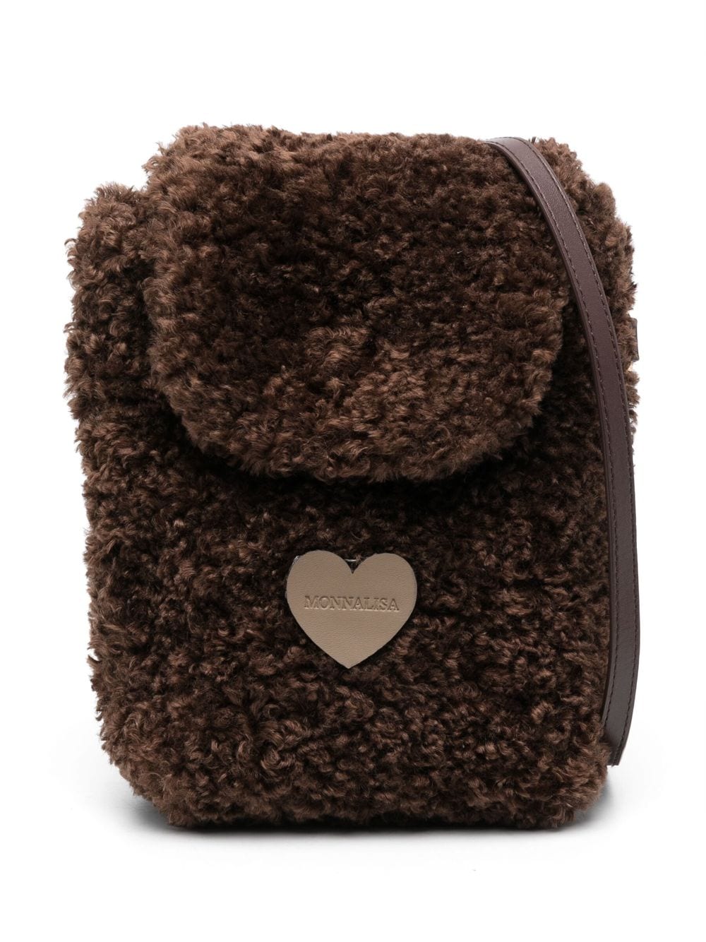 Monnalisa heart-motif shoulder bag - Brown von Monnalisa