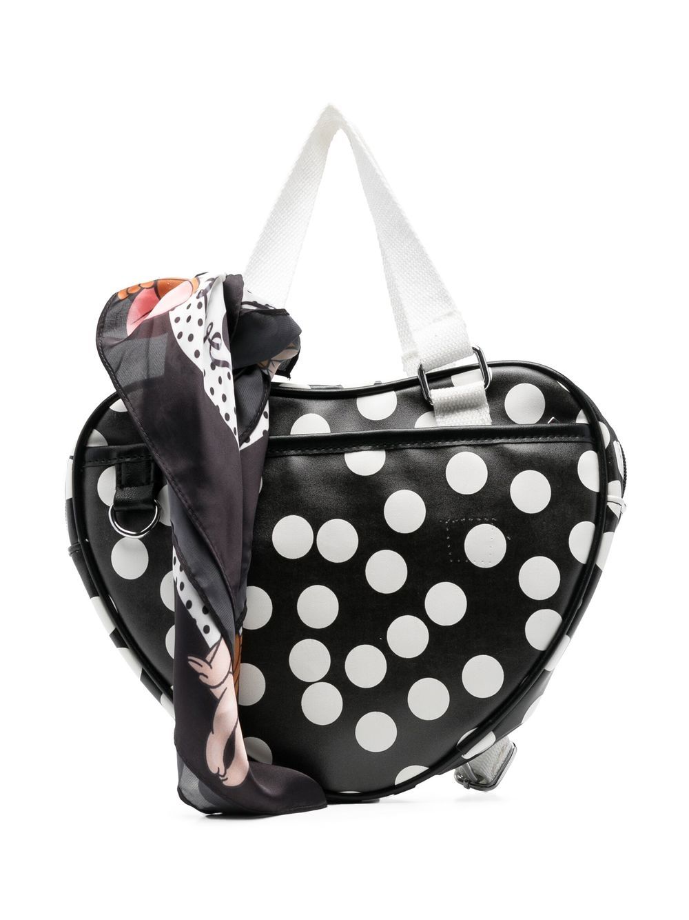 Monnalisa heart-shaped polka dot bag - Black von Monnalisa