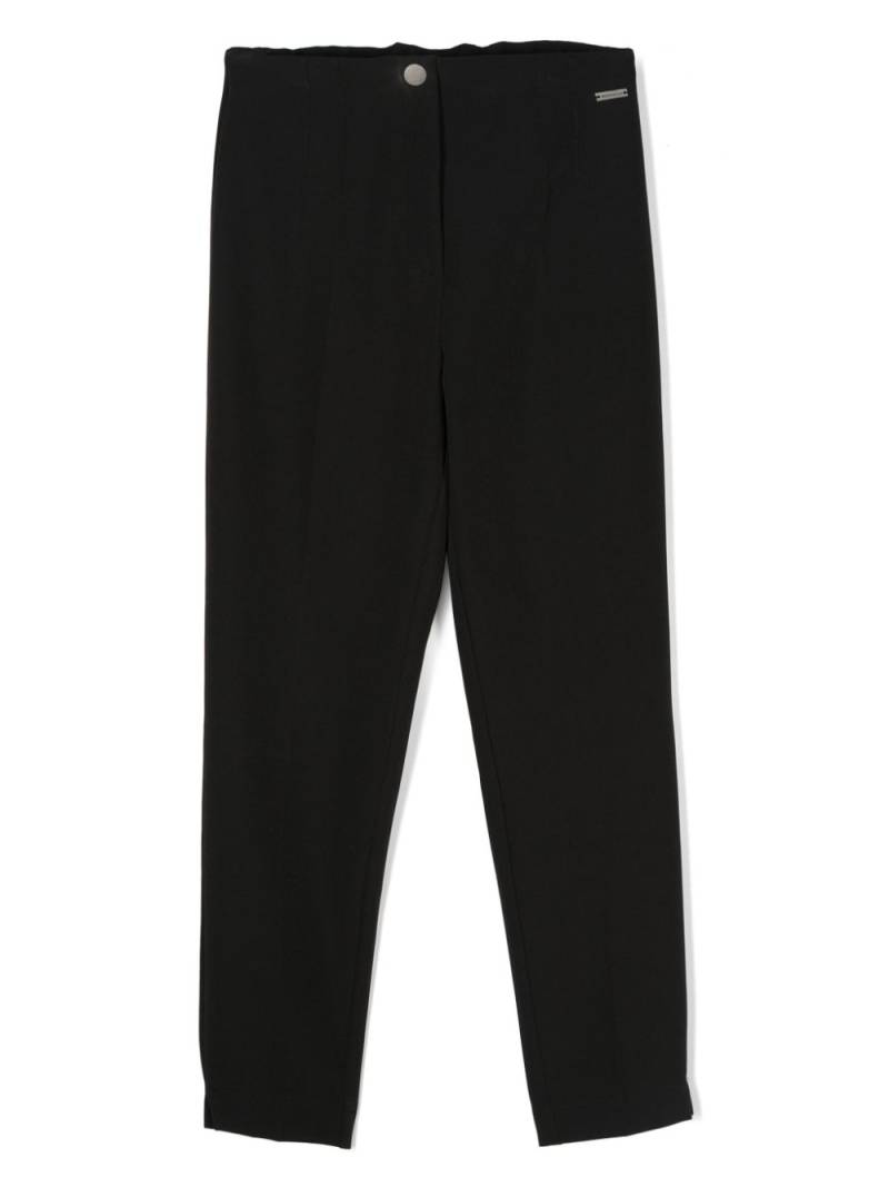 Monnalisa high-waist smart trousers - Black von Monnalisa