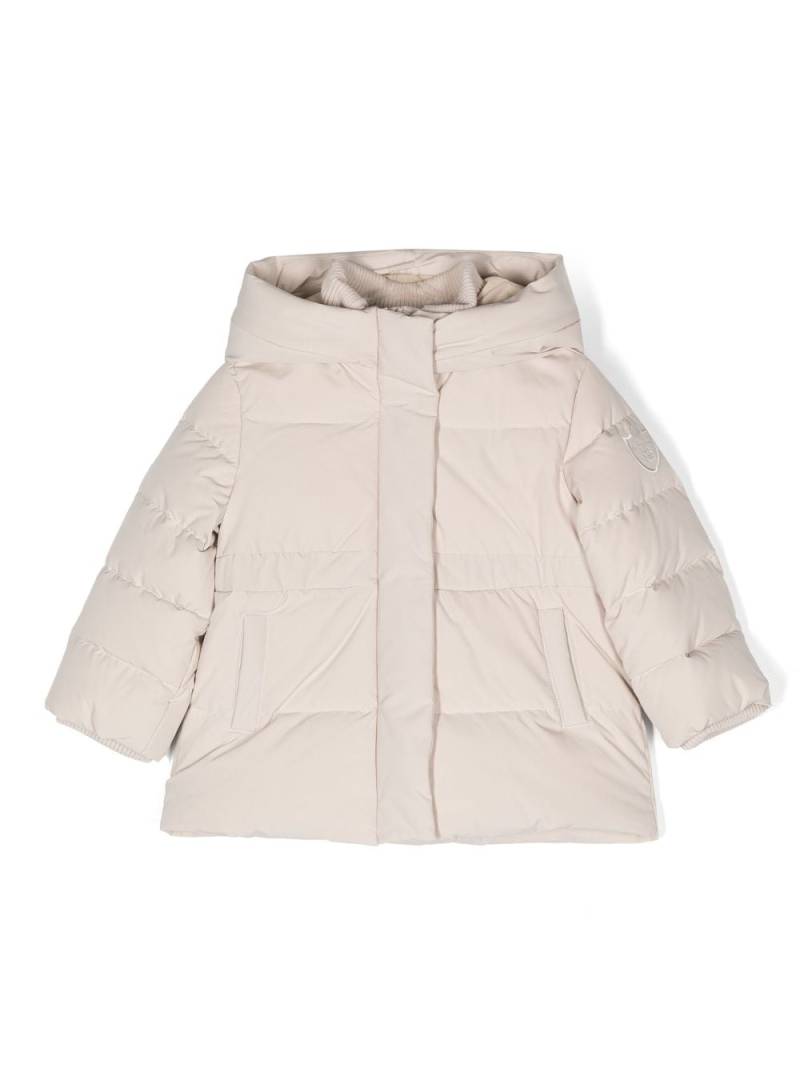 Monnalisa hooded padded-down coat - Neutrals von Monnalisa