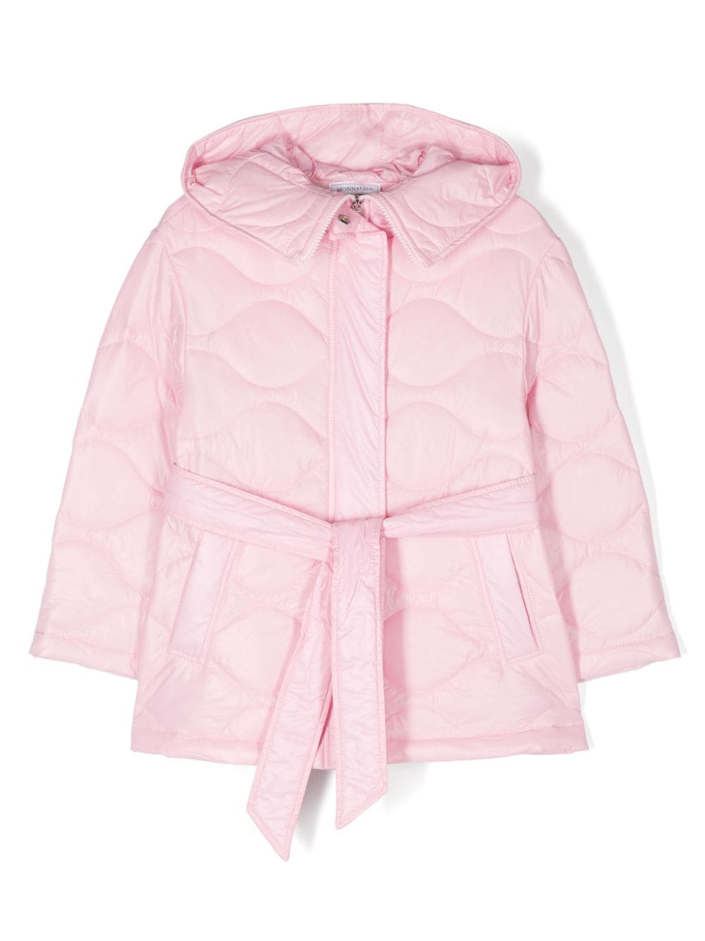 Monnalisa hooded quilted jacket - Pink von Monnalisa