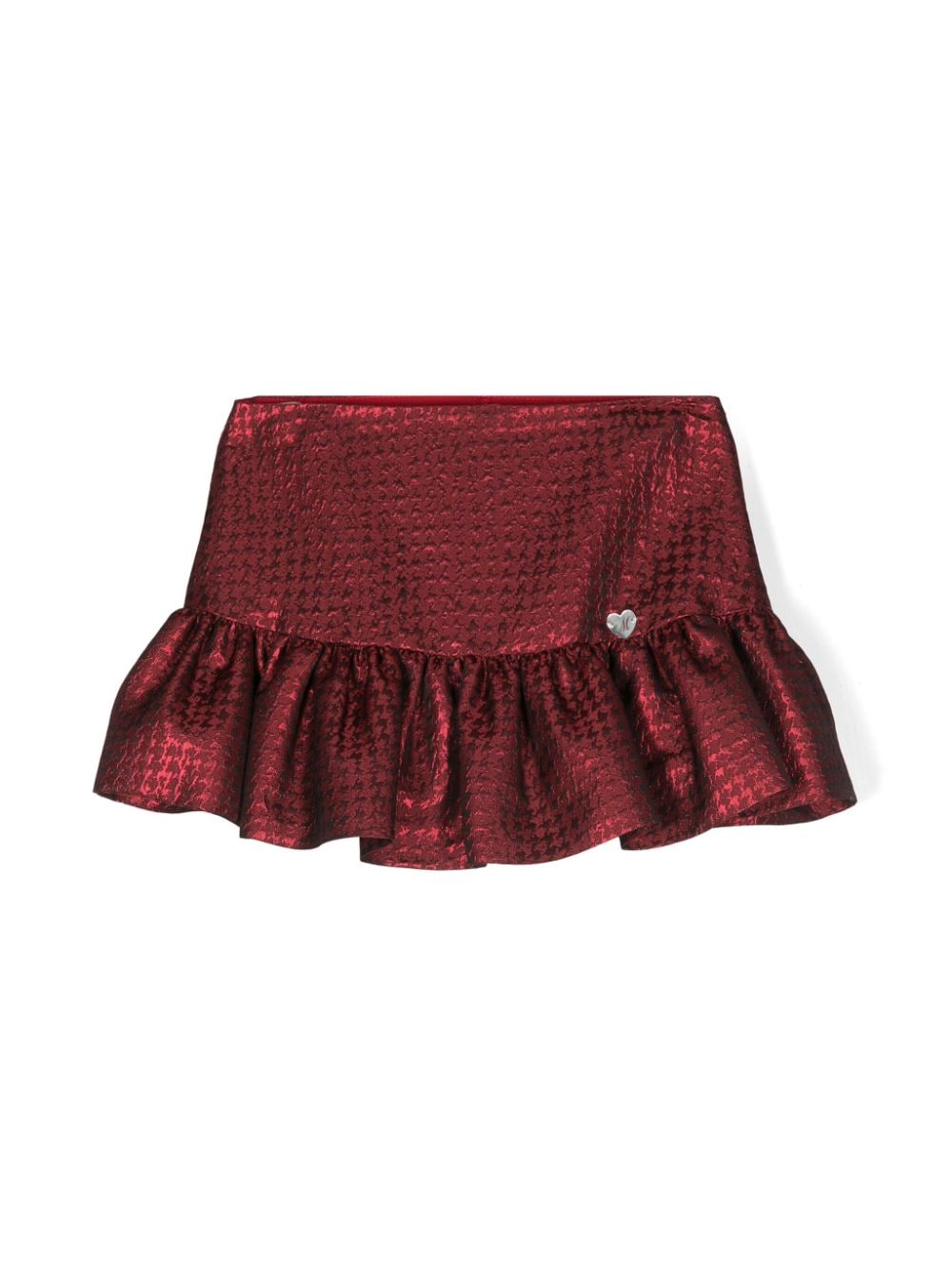 Monnalisa houndstooth-pattern mini skirt - Red von Monnalisa