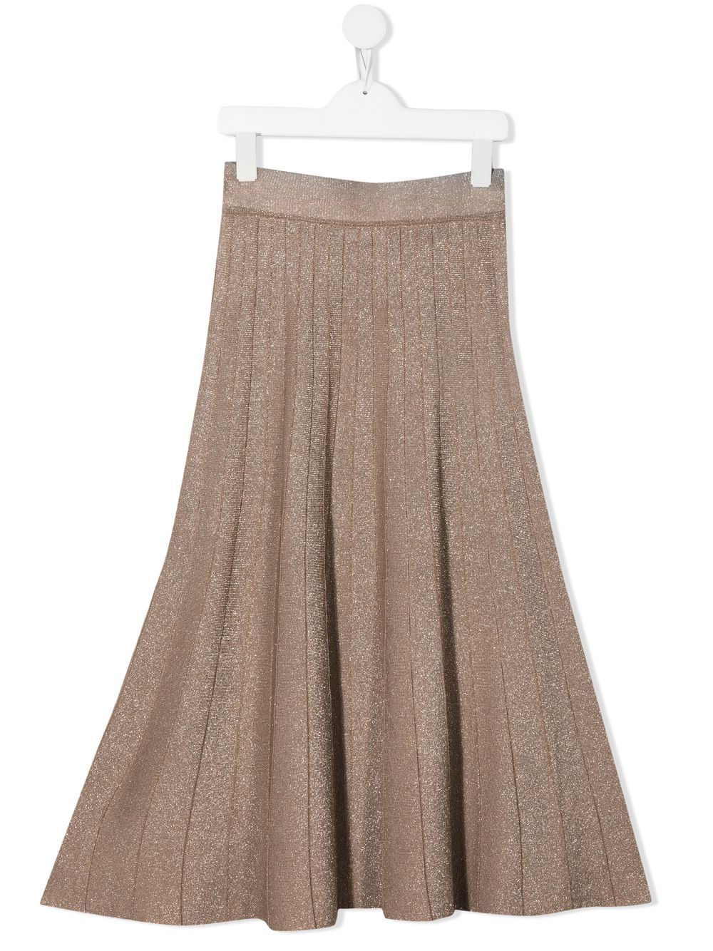 Monnalisa knitted mid-length skirt - Gold von Monnalisa