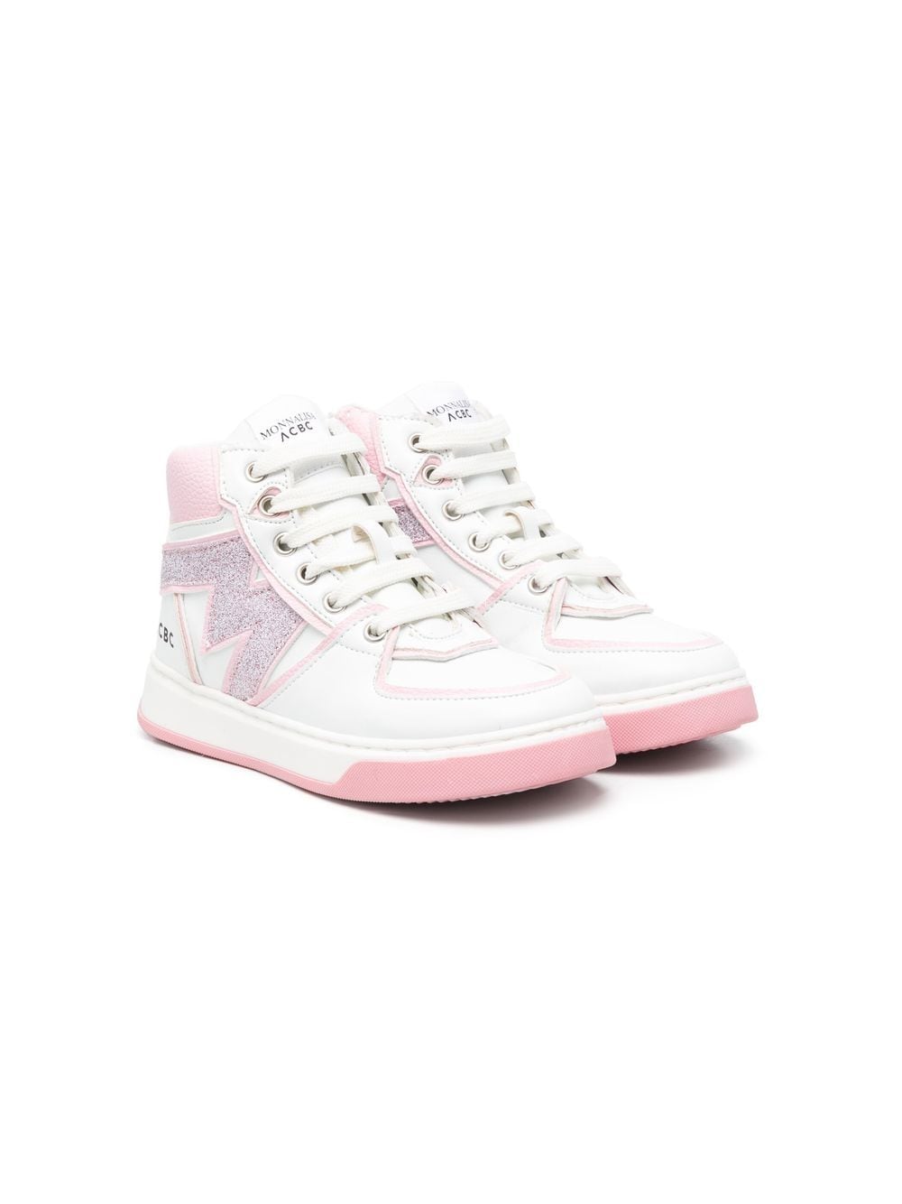 Monnalisa logo-patch high-top sneakers - White von Monnalisa