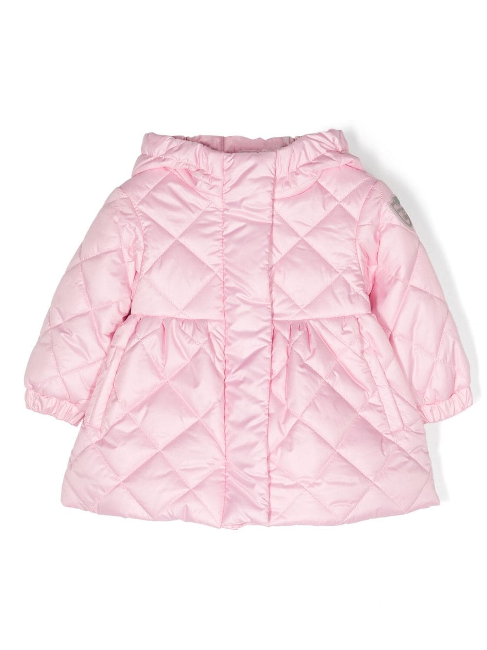 Monnalisa logo-patch padded jacket - Pink von Monnalisa