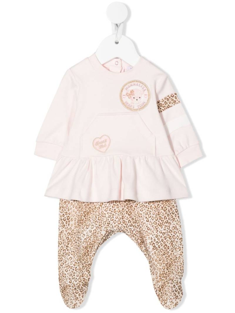 Monnalisa logo-print detail tracksuit set - Pink von Monnalisa