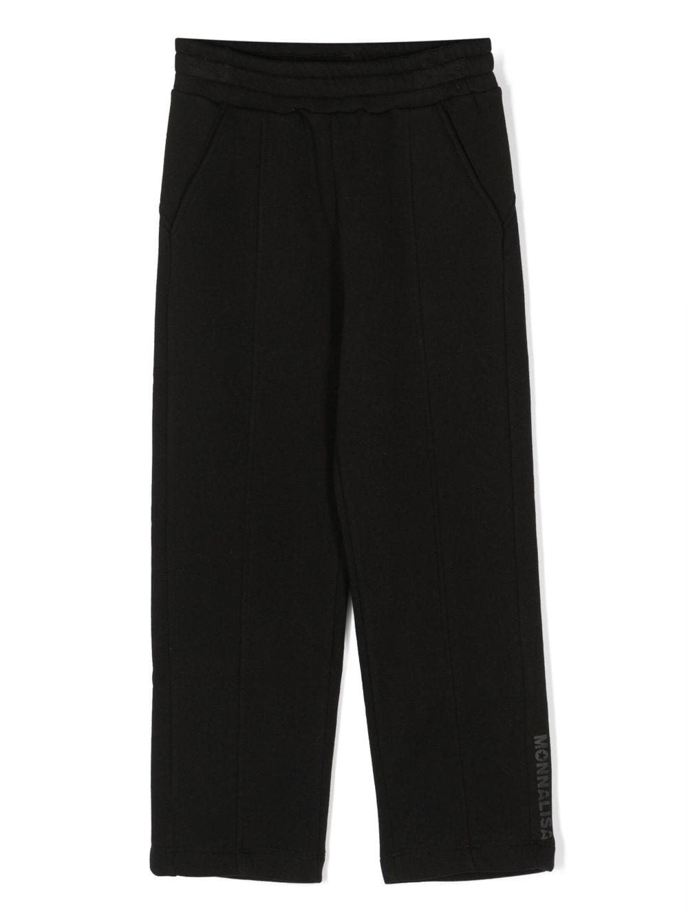 Monnalisa logo-print elasticated-waist trousers - Black von Monnalisa