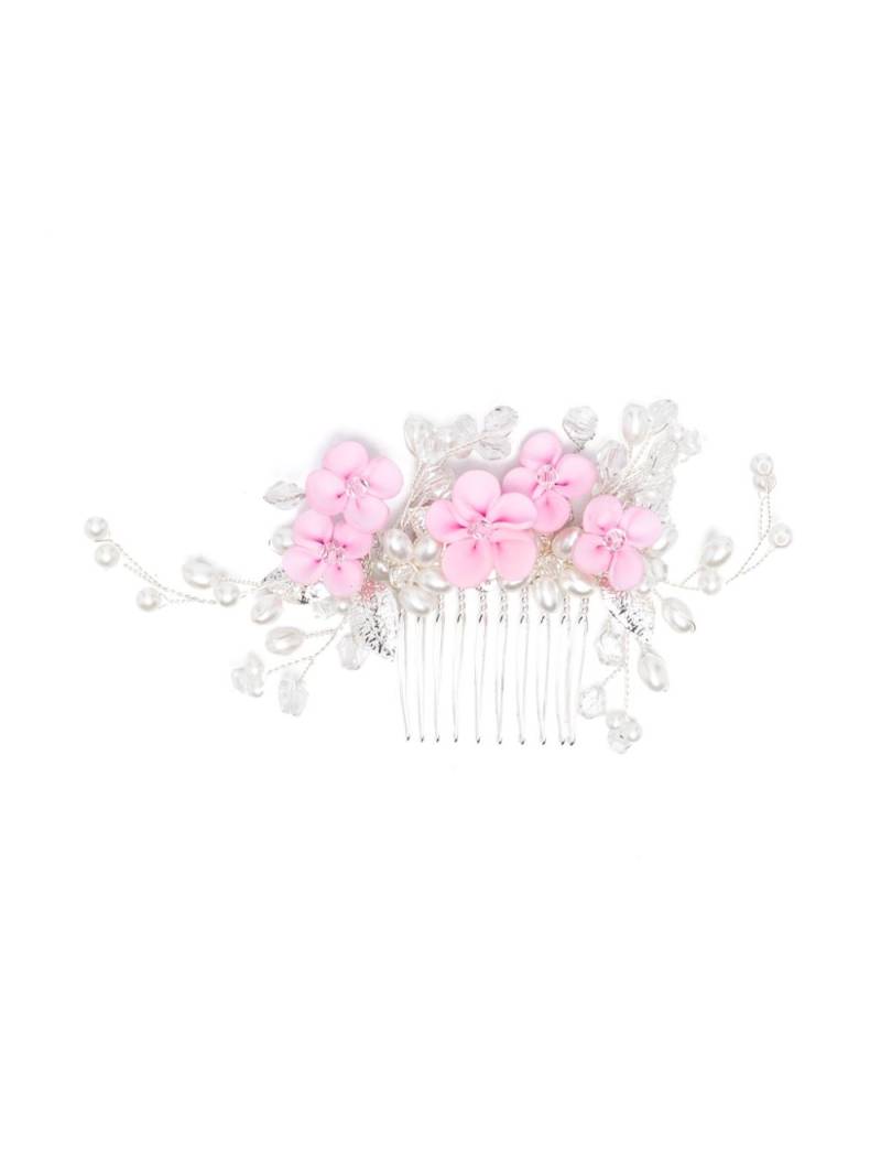 Monnalisa logo-tag faux-flower hair clip - Neutrals von Monnalisa