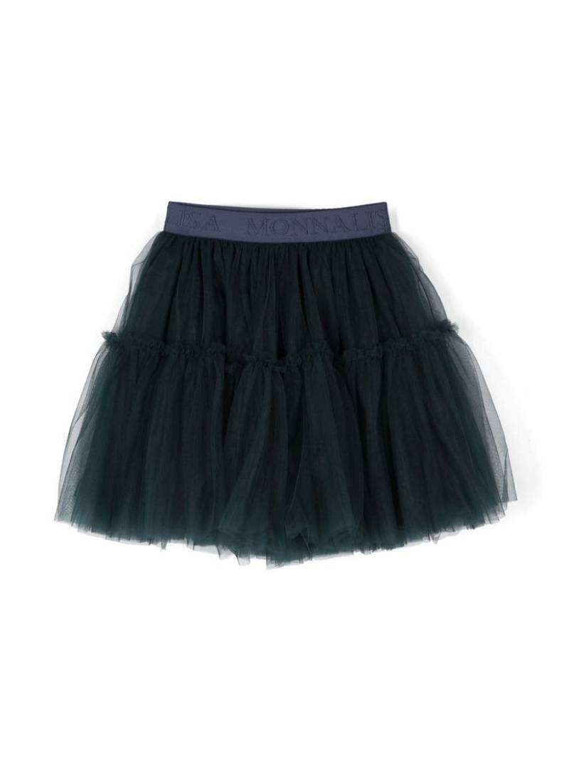 Monnalisa logo-waistband tutu skirt - Blue von Monnalisa