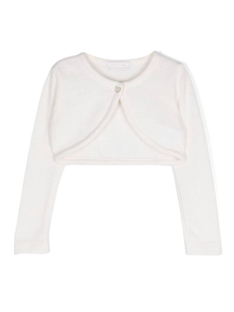 Monnalisa long-sleeve cardigan - White von Monnalisa