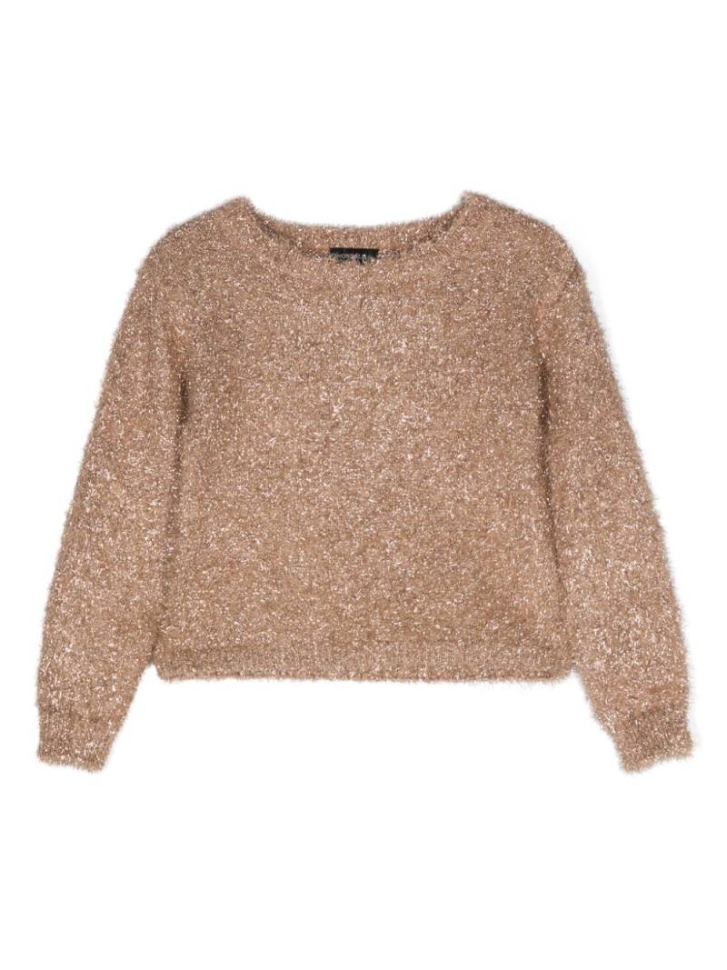 Monnalisa metallic-finish jumper - Gold von Monnalisa