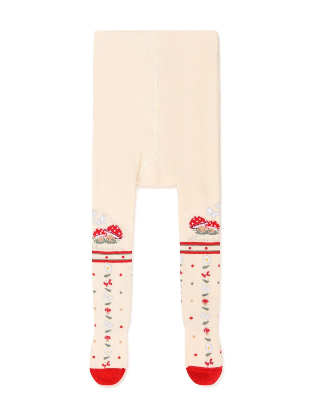 Monnalisa mushroom intarsia-knit tights - Neutrals von Monnalisa