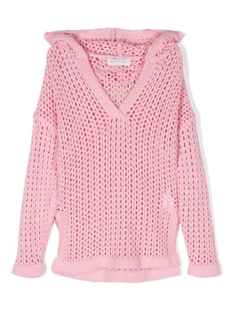 Monnalisa open-knit beach cover-up - Pink von Monnalisa