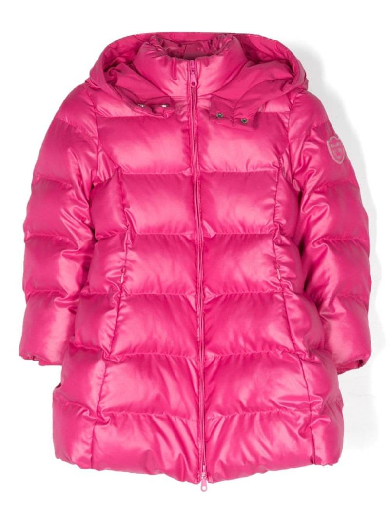 Monnalisa padded hooded coat - Pink von Monnalisa