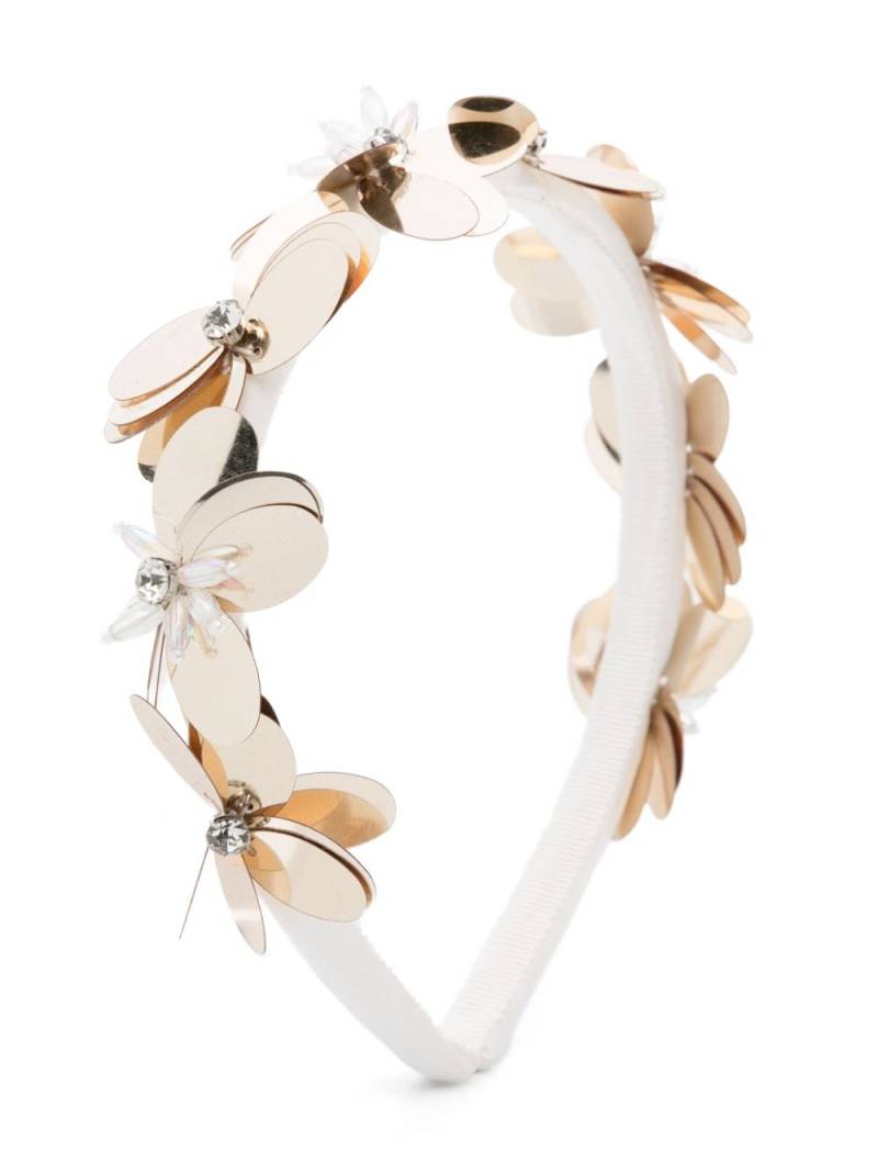 Monnalisa paillette-embellished hairband - White von Monnalisa