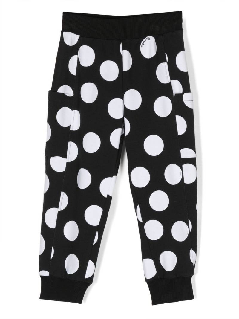 Monnalisa polka-dot print track pants - Blue von Monnalisa