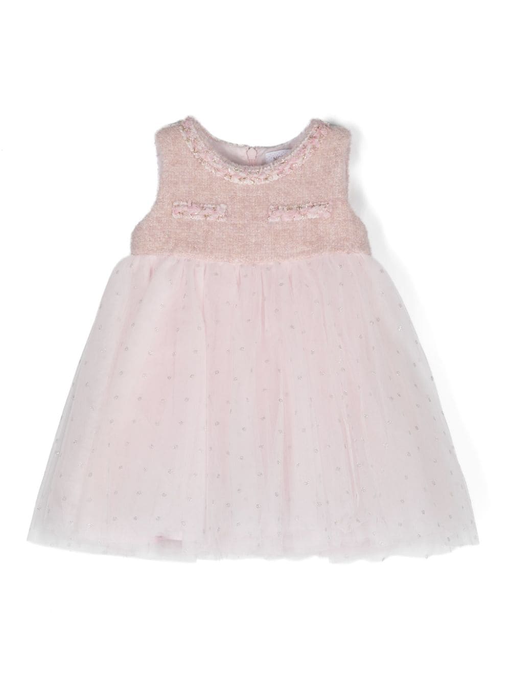 Monnalisa polka-dot tulle dress - Pink von Monnalisa