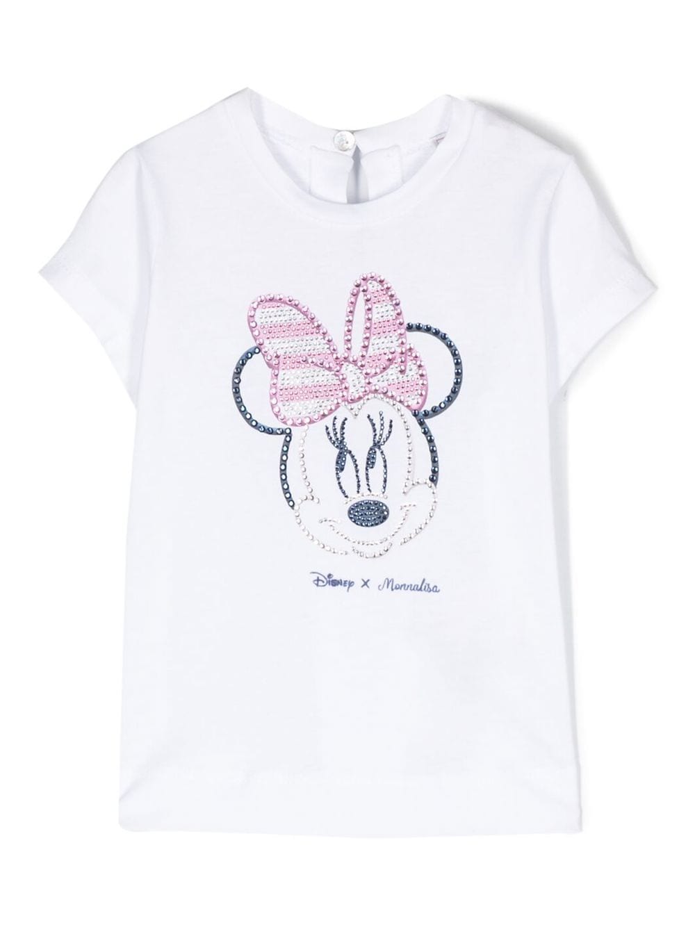 Monnalisa rhinestone Minnie-Mouse print T-shirt - White von Monnalisa