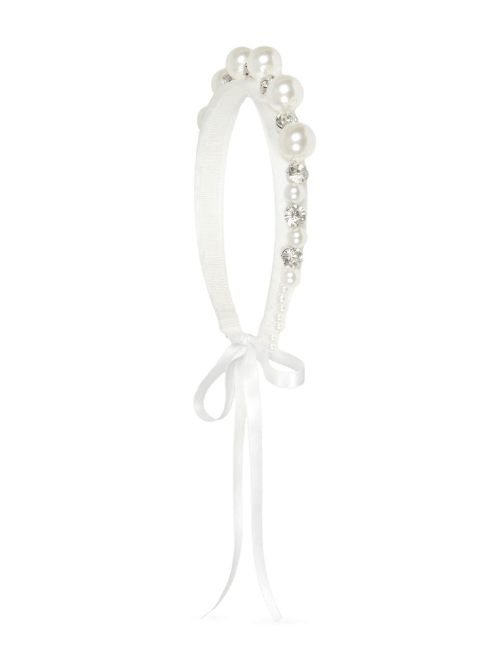 Monnalisa rhinestone-embellished headband - White von Monnalisa