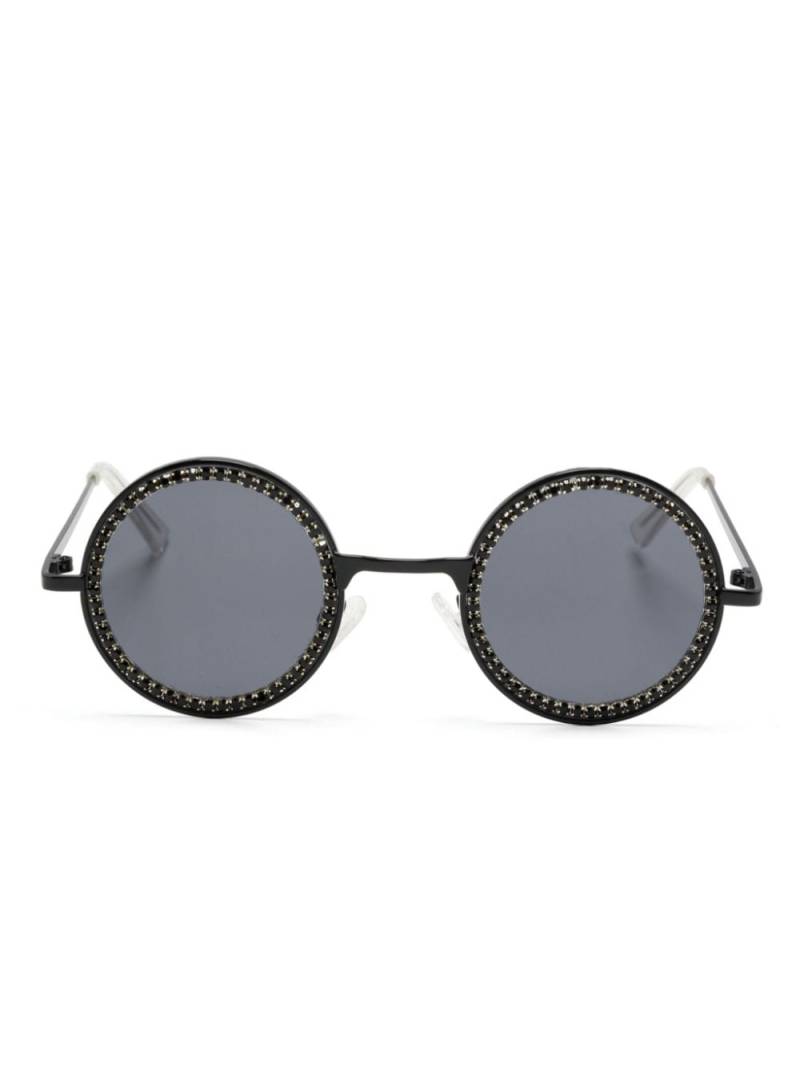 Monnalisa rhinestone-embellished round-frame sunglasses - Black von Monnalisa