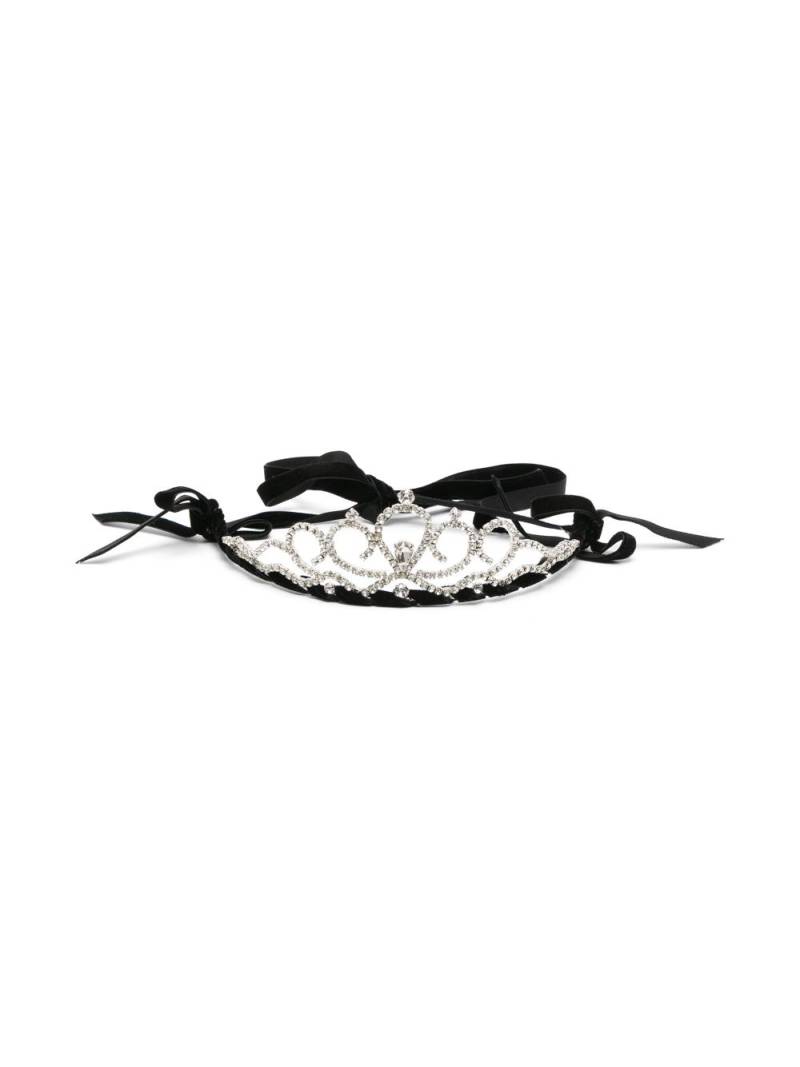 Monnalisa rhinestone-embellished tiara headband - Silver von Monnalisa