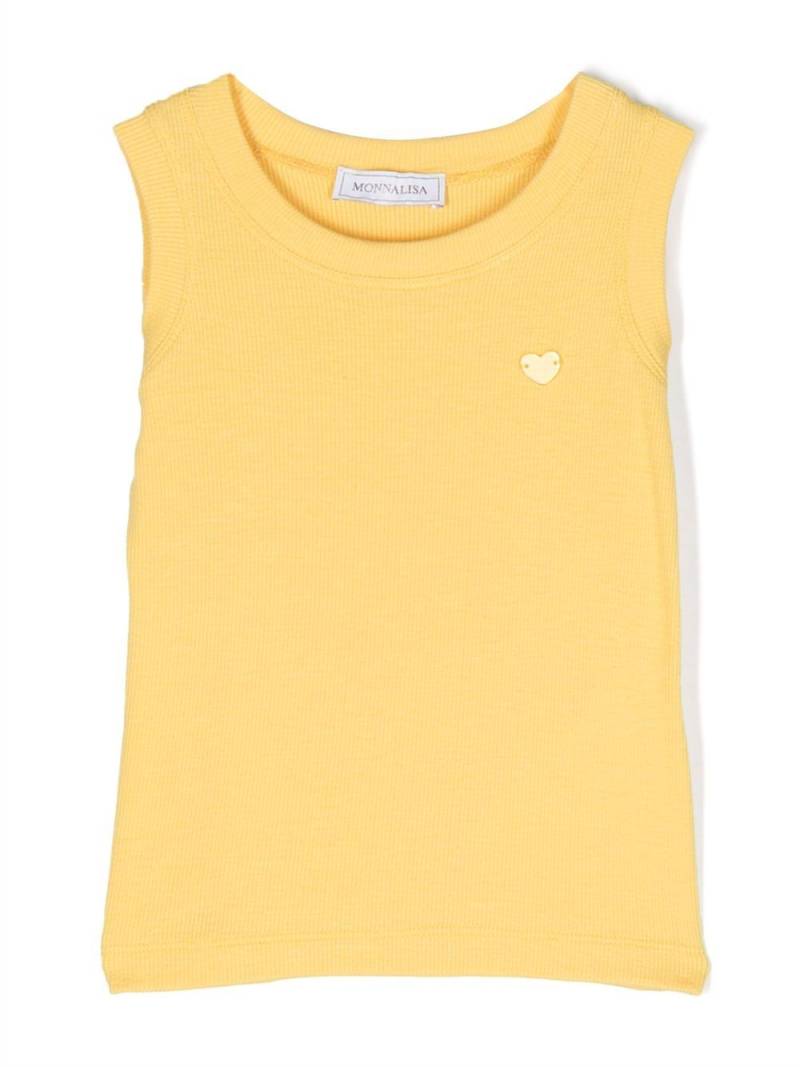 Monnalisa ribbed knit vest top - Yellow von Monnalisa