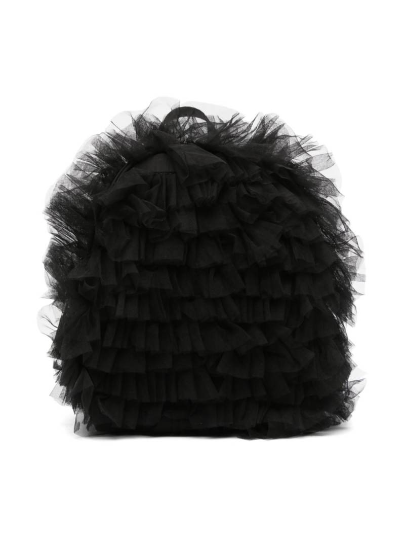 Monnalisa ruched tulle backpack - Black von Monnalisa