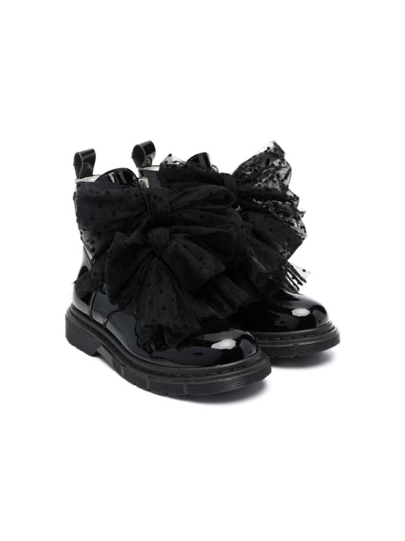 Monnalisa ruffle-detail ankle boots - Black von Monnalisa