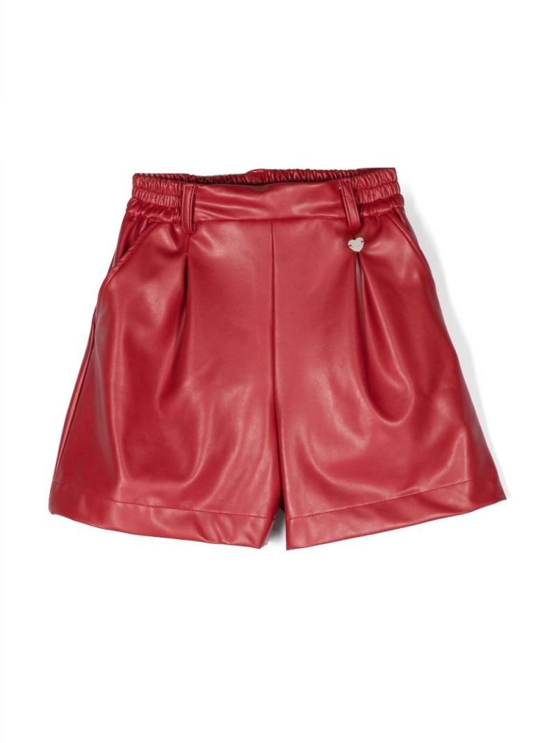 Monnalisa satin cotton shorts - Red von Monnalisa