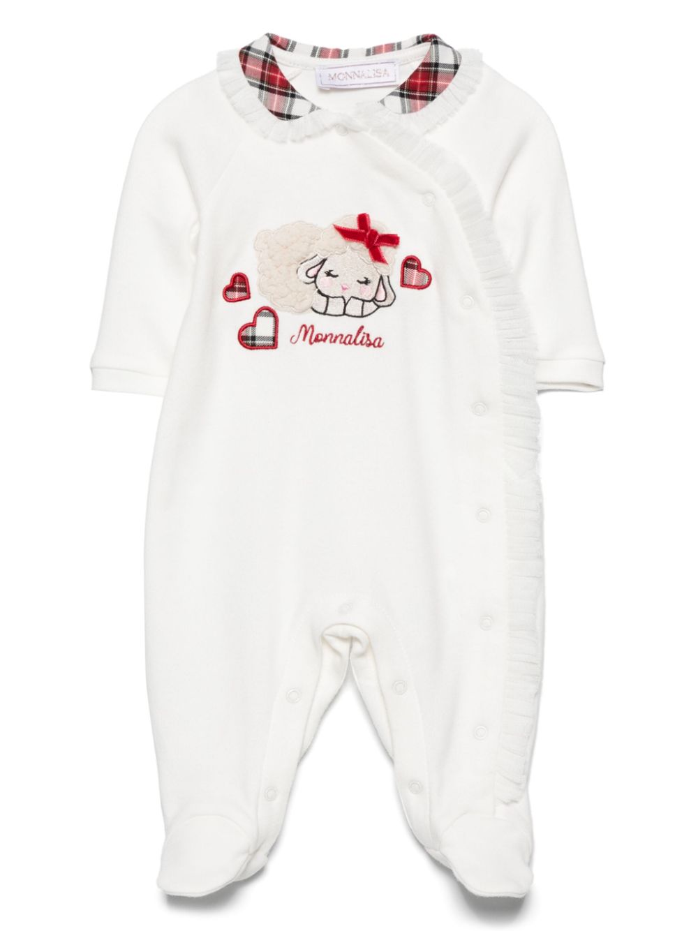 Monnalisa sheep-motif cotton pyjama - White von Monnalisa