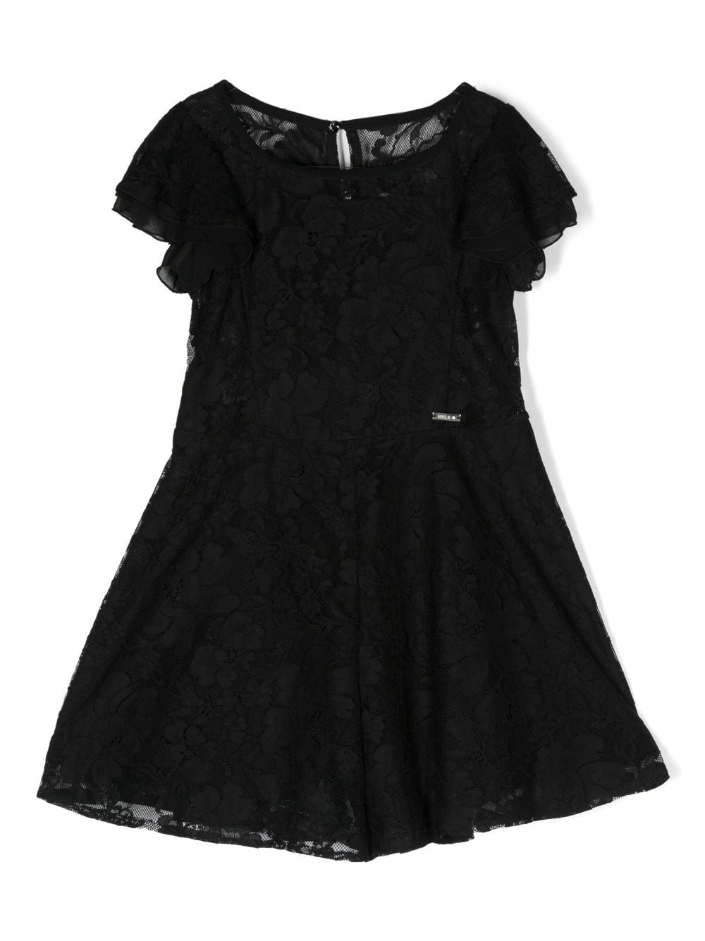 Monnalisa short-sleeve dress - Black von Monnalisa