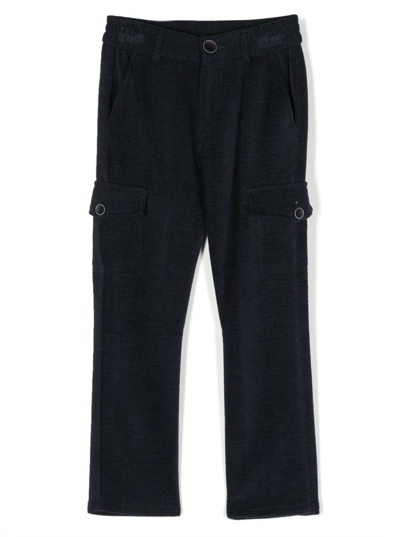 Monnalisa straight-leg cotton cargo trousers - Blue von Monnalisa