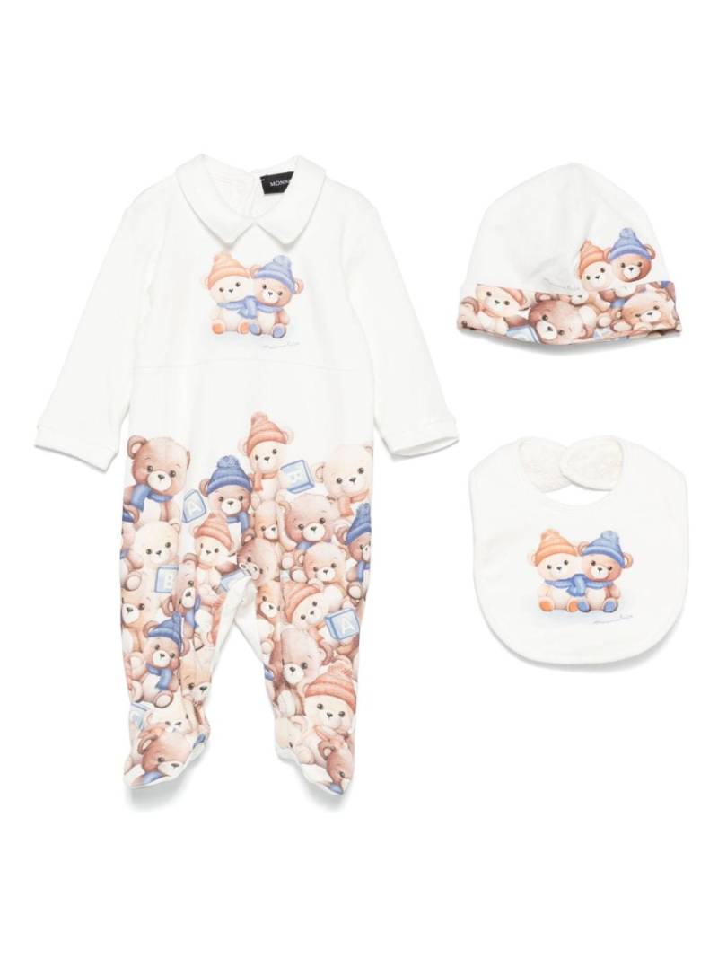 Monnalisa teddy bear-print pajamas set - Neutrals von Monnalisa