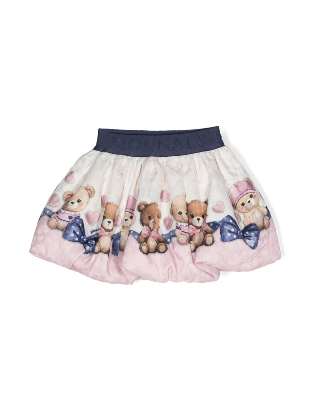 Monnalisa teddy bear-print puffball skirt - White von Monnalisa