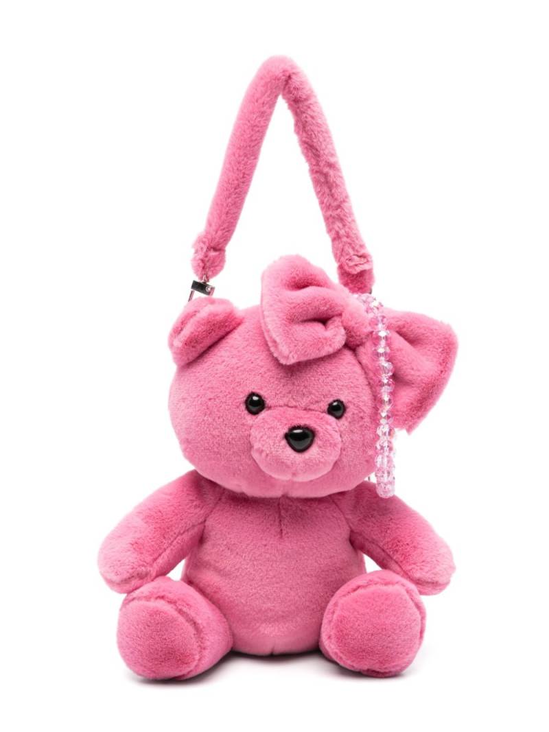 Monnalisa teddy bear-shaped tote bag - Pink von Monnalisa