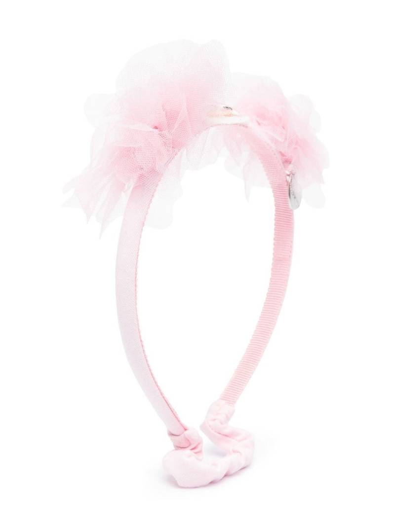 Monnalisa teddy-patch tulle-insert headband - Pink von Monnalisa