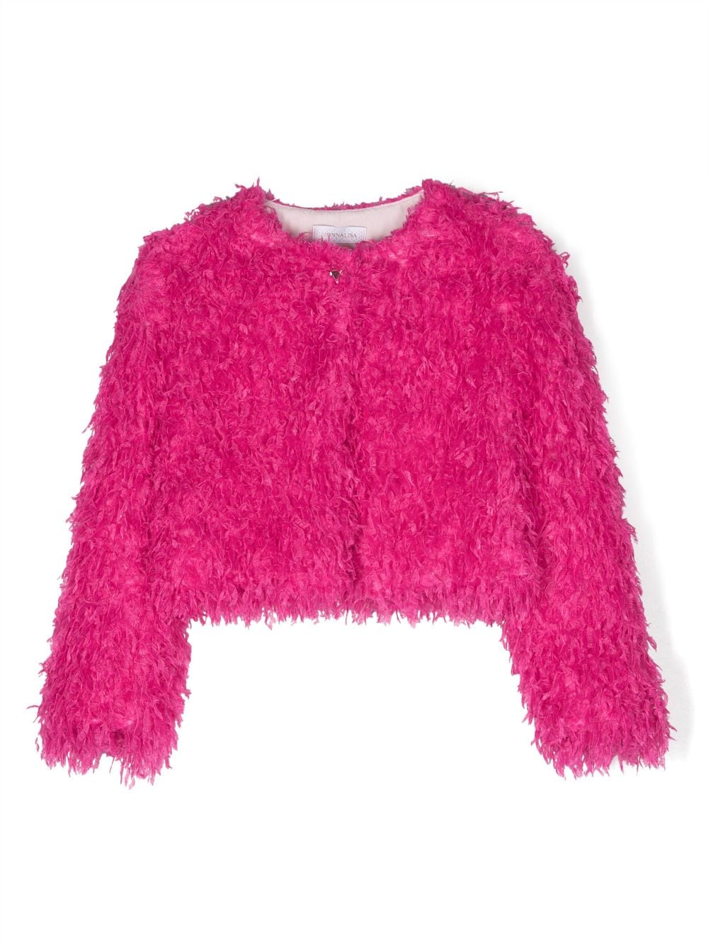 Monnalisa textured-finish crewneck jacket - Pink von Monnalisa