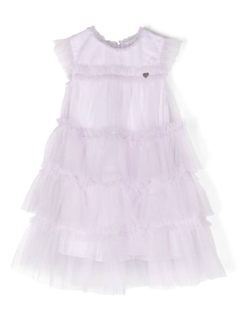 Monnalisa tiered tulle dress - Purple von Monnalisa