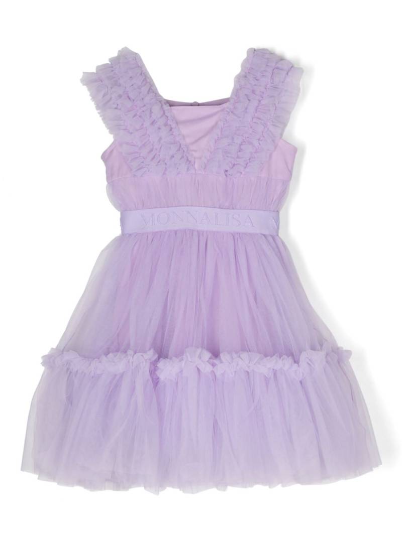 Monnalisa tiered tulle dress - Purple von Monnalisa