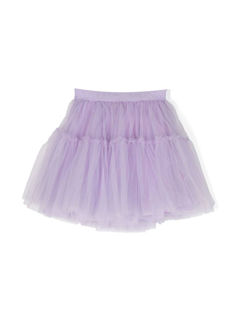 Monnalisa tiered tulle miniskirt - Purple von Monnalisa