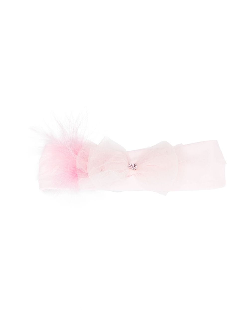 Monnalisa tulle-bow headband - Pink von Monnalisa