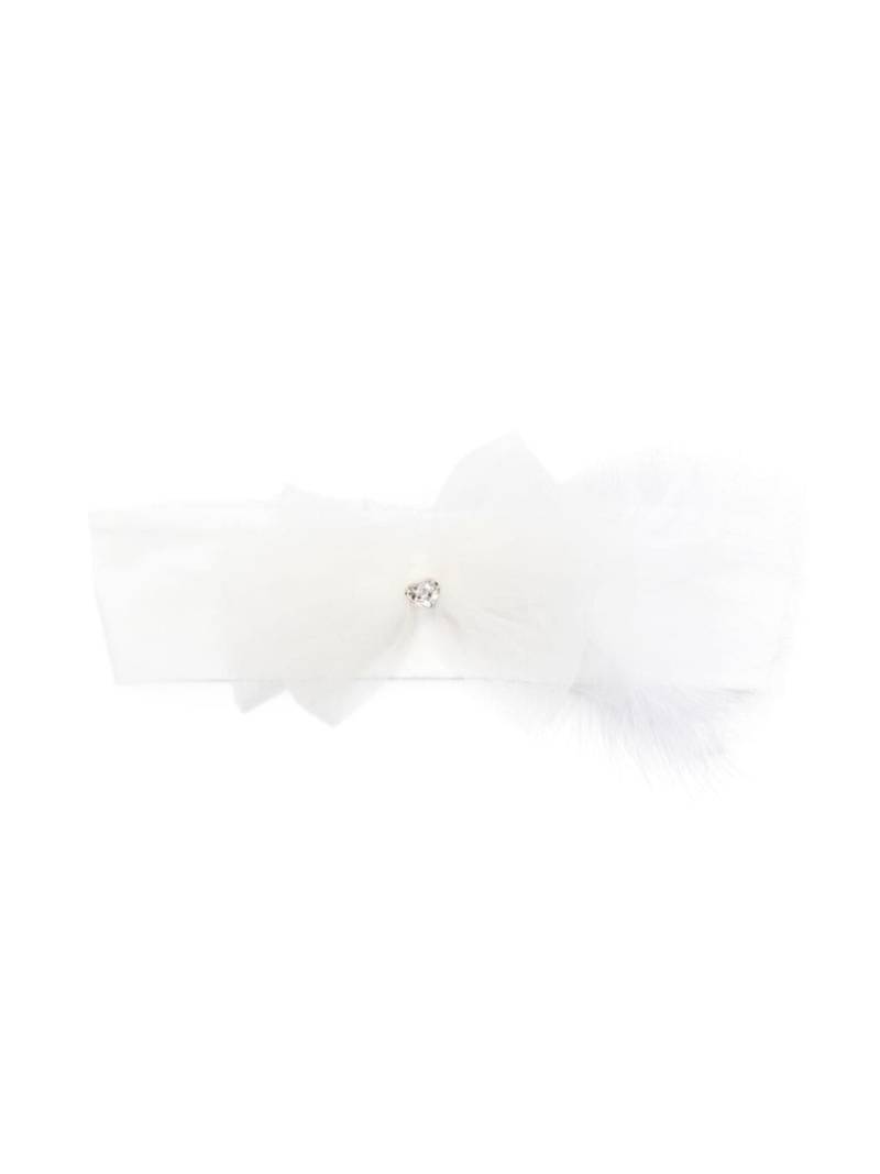 Monnalisa tulle-bow headband - White von Monnalisa