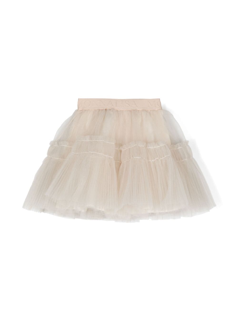 Monnalisa tulle circle skirt - Neutrals von Monnalisa