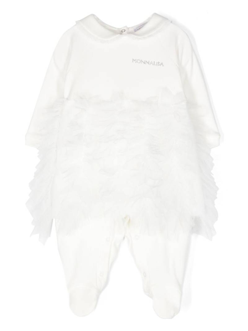 Monnalisa tulle-detail pyjama - White von Monnalisa