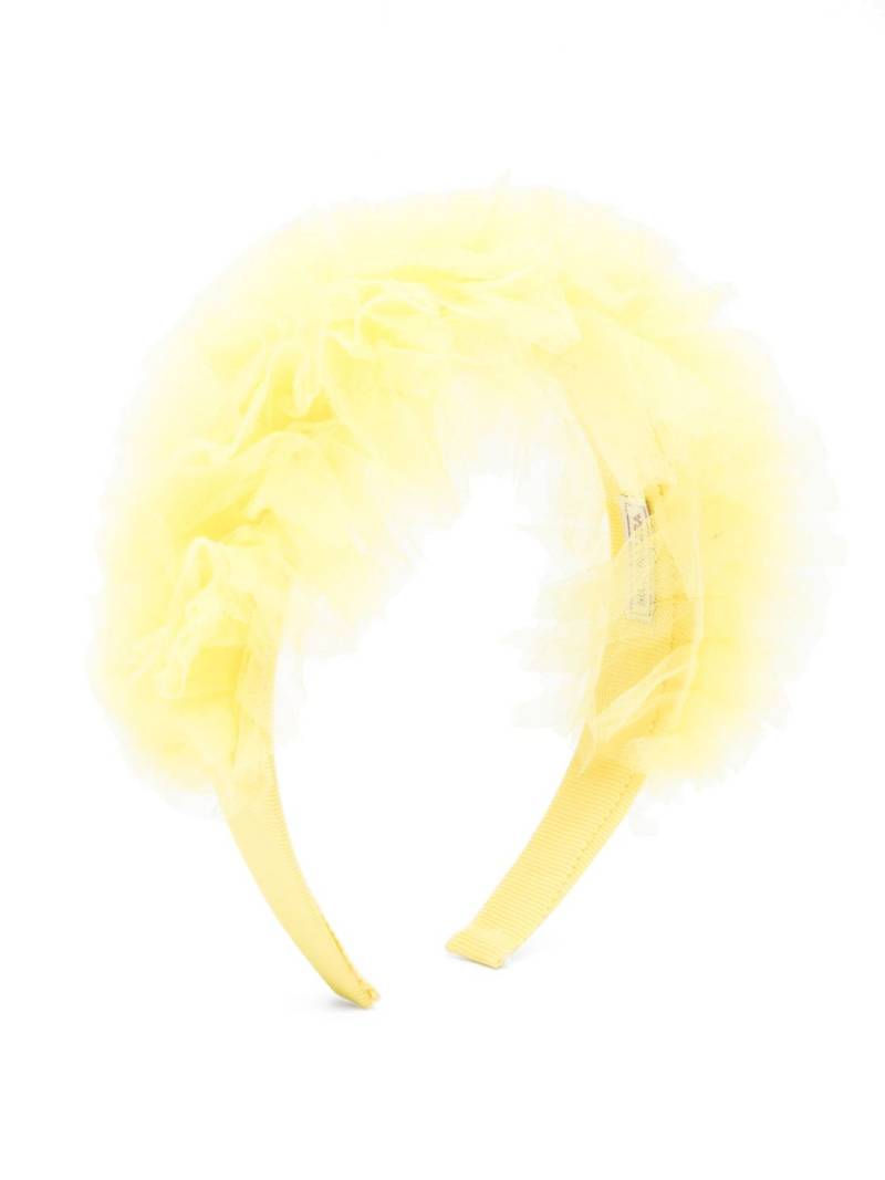 Monnalisa tulle-inserts headband - Yellow von Monnalisa