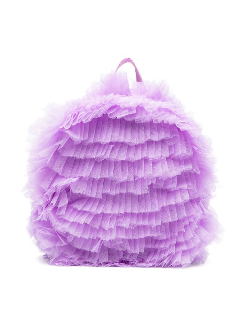 Monnalisa tulle-inserts ruffled backpack - Purple von Monnalisa