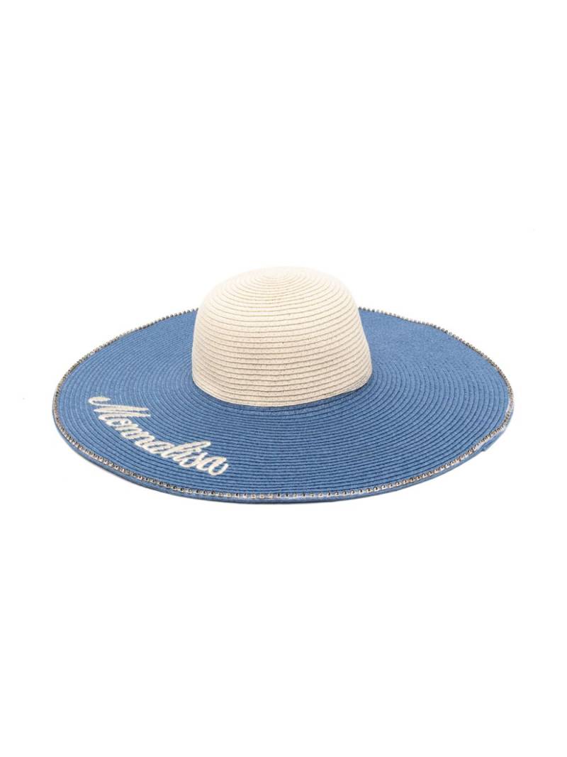 Monnalisa two-tone sun hat - Blue von Monnalisa